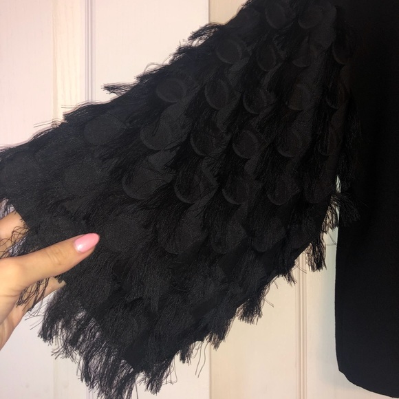 Black feathered H&M blouse - Picture 4 of 4